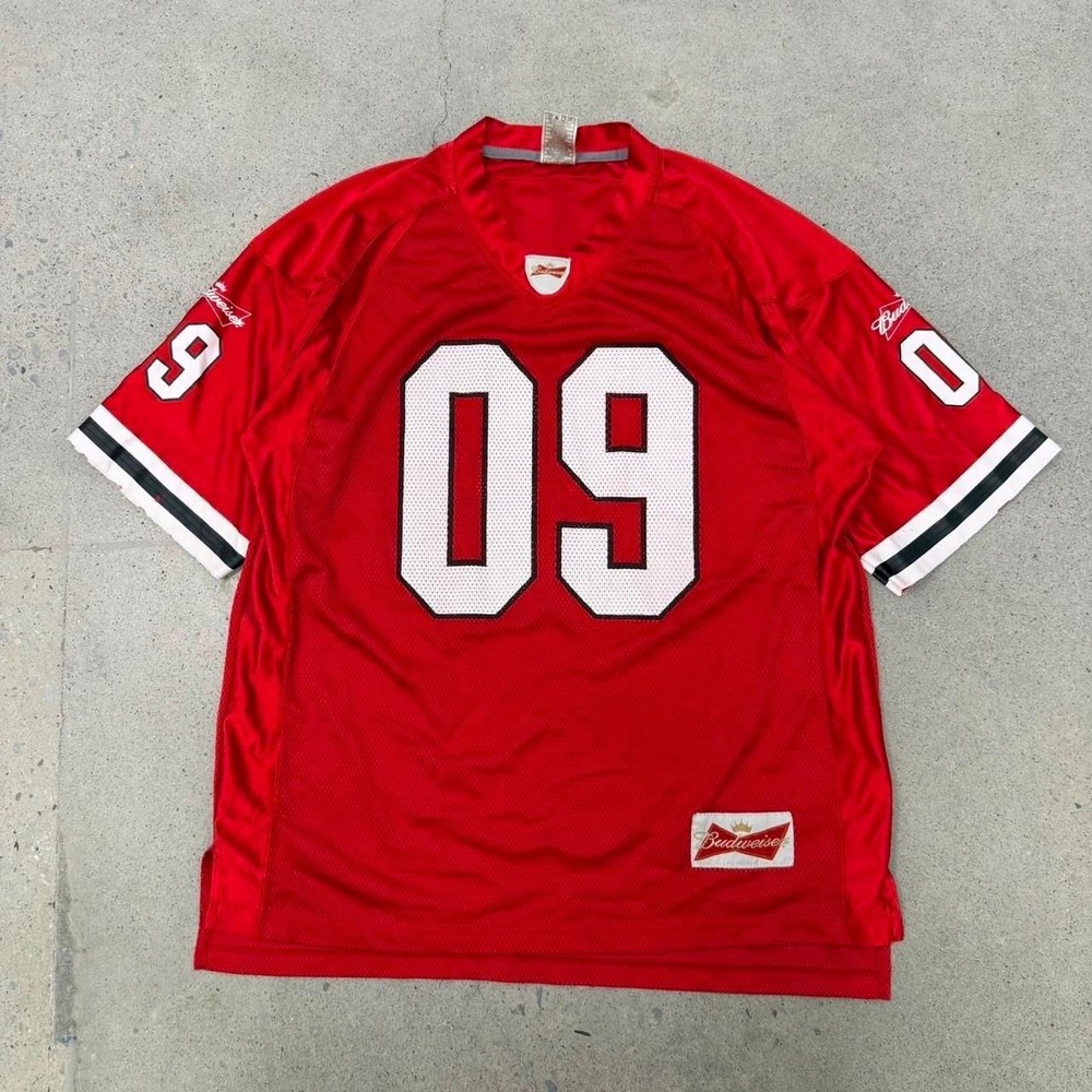 Vintage 90s Budweiser Beer Promo Jersey (Size 2XL)
